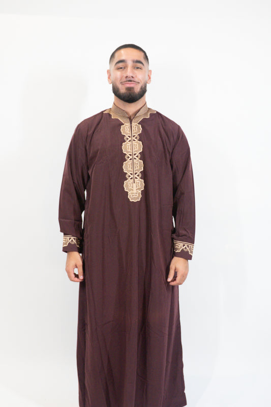 Qamis Layali rouge bordeaux