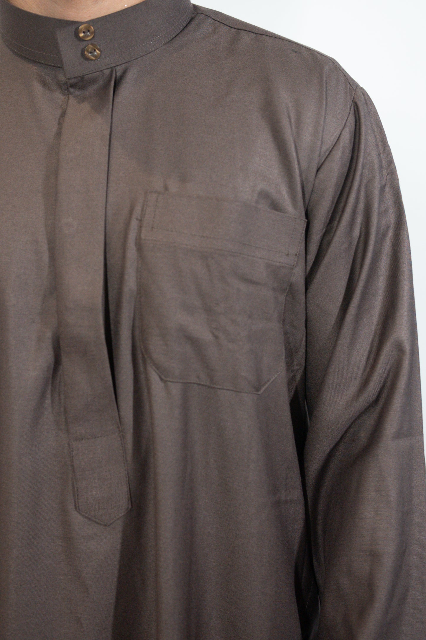 Qamis Simple marron
