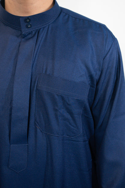 Qamis Simple bleu nuit