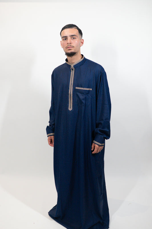 Qamis Arabic bleu nuit