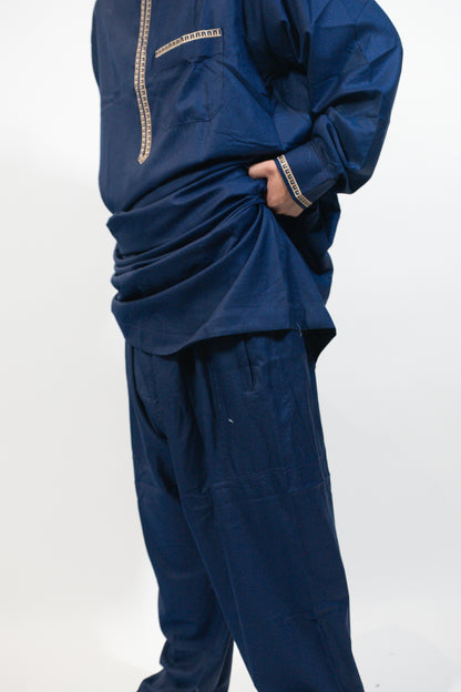 Qamis Arabic bleu nuit