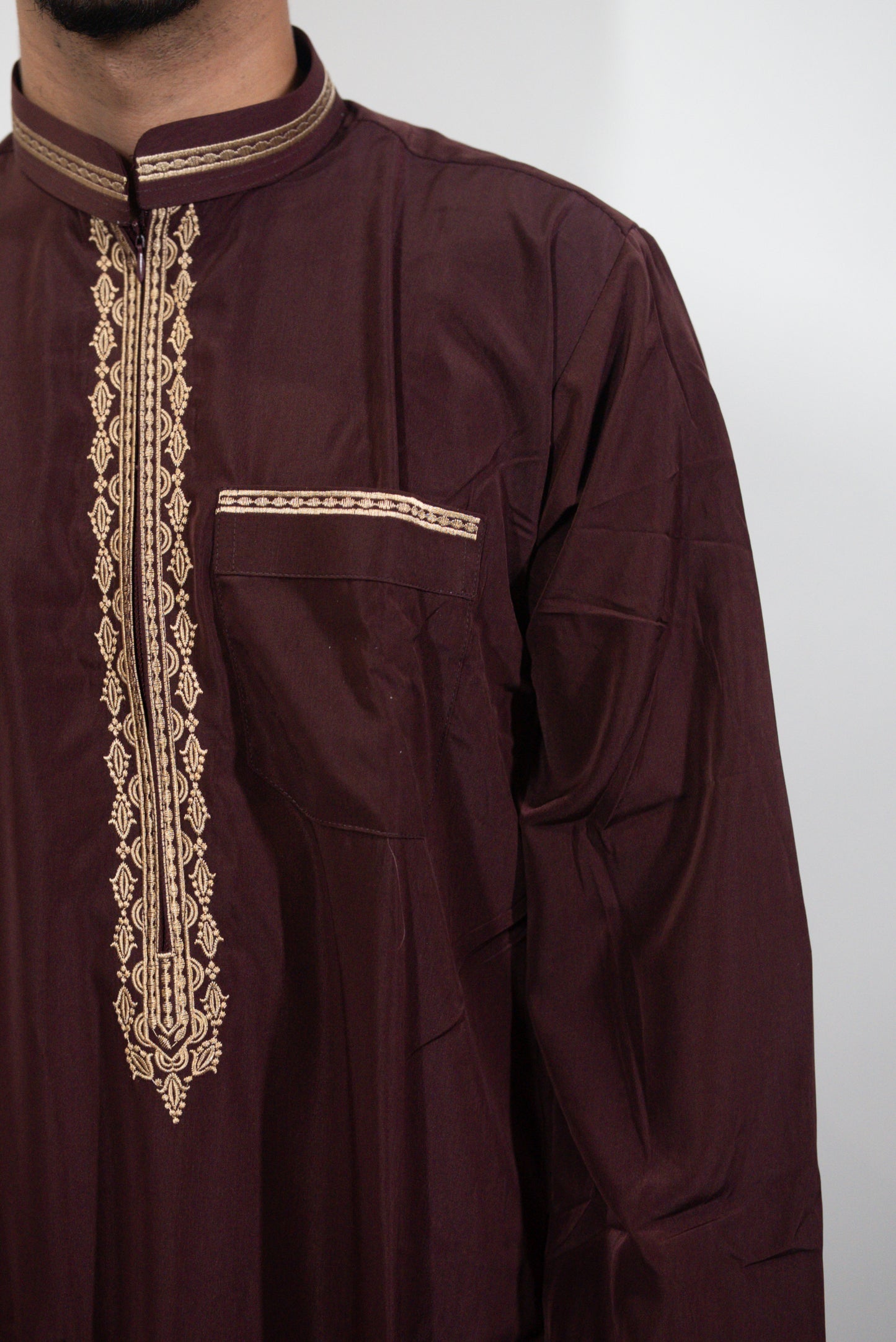Qamis Arabic rouge bordeaux