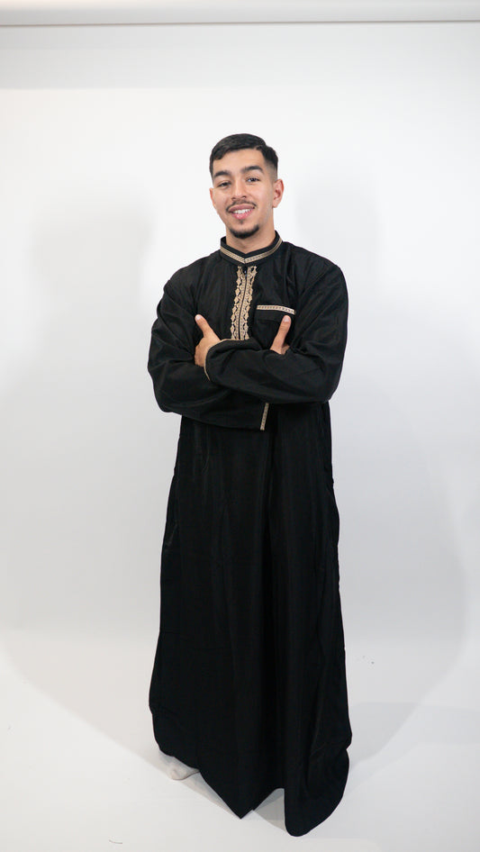 Qamis Arabic noir